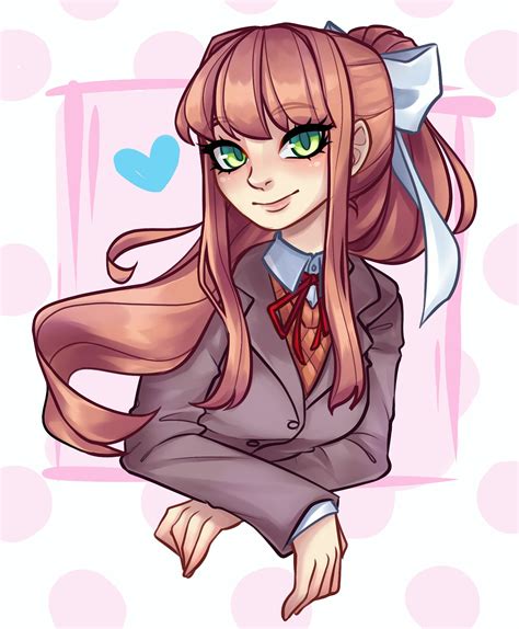 ddlc monika fanart|monika ddlc fanart natsuki.